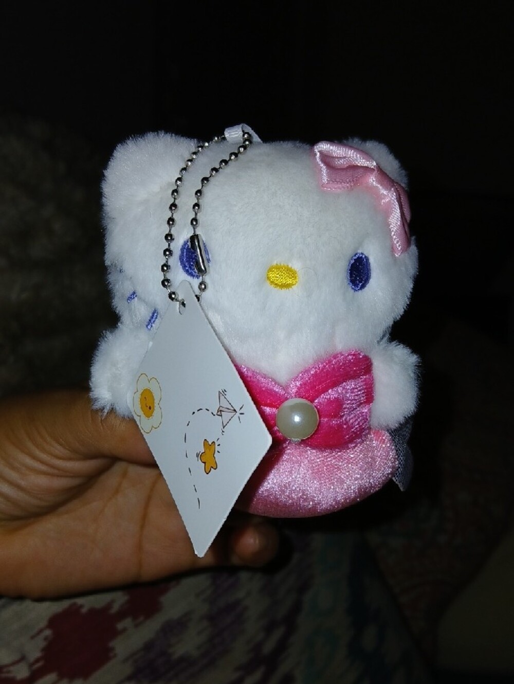 #HelloKitty White & Pink Plush Bag Charm #keychain  by Hello Kitty Unbranded
